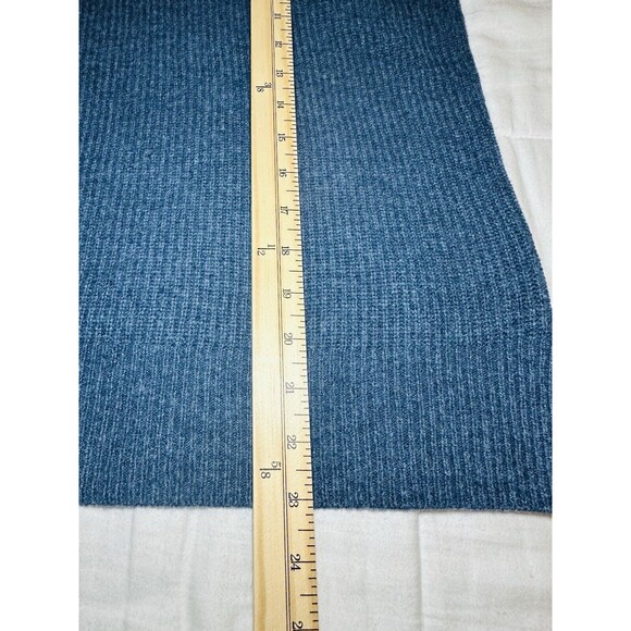 MADEWELL Button Shoulder‎ Turtleneck Wool Blend Blue Sweater Women's XS NWT - Picture 9 of 10